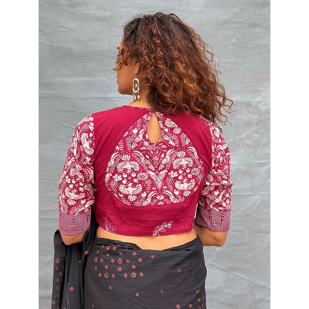 Chidiyaa Soil Bloom Printed Cotton Stitched Blouse