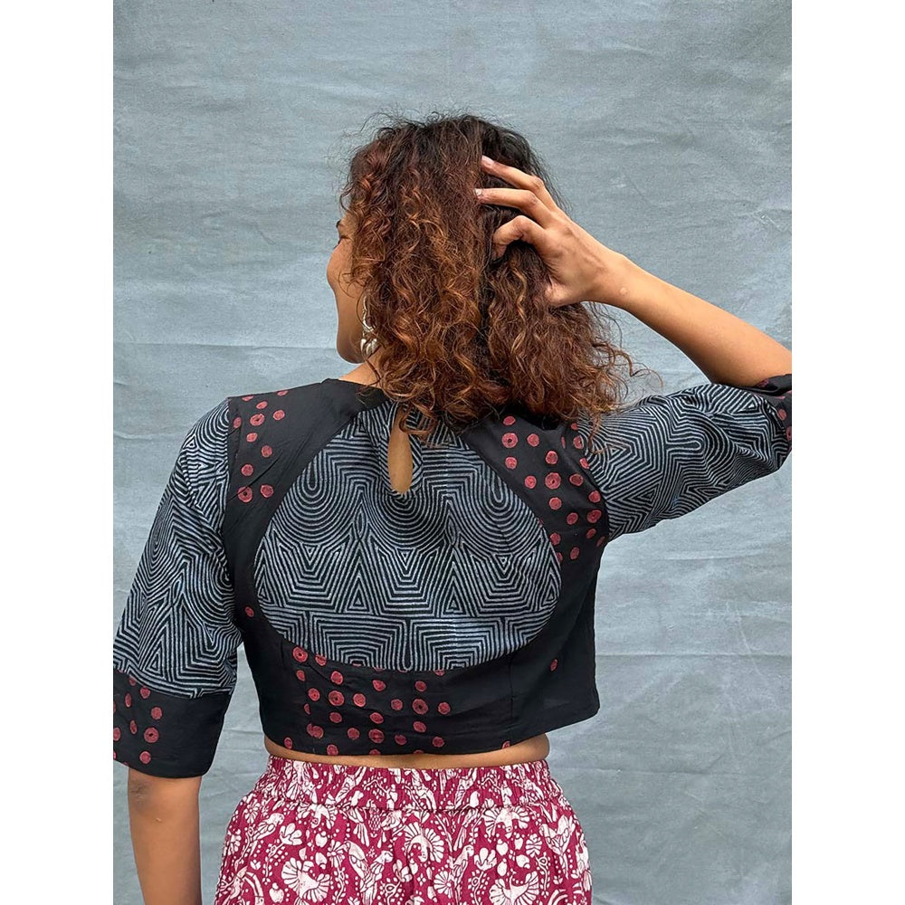 Chidiyaa Soil Flow Of Seasons Printed Cotton Blouse