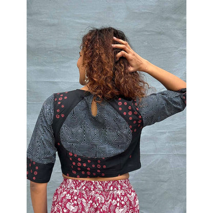 Chidiyaa Soil Flow Of Seasons Printed Cotton Blouse