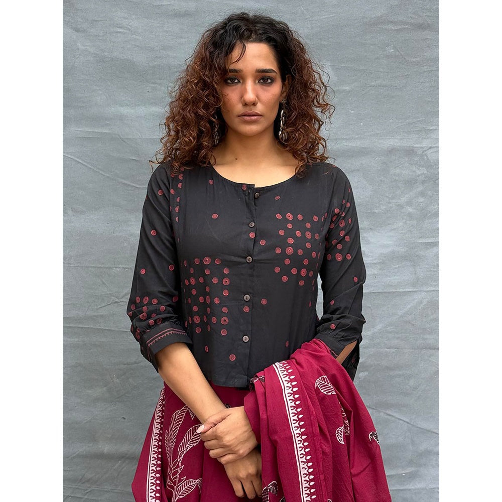 Chidiyaa Soil Fields Of Feathers Printed Cotton Shirt