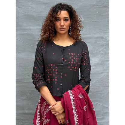 Chidiyaa Soil Fields Of Feathers Printed Cotton Shirt