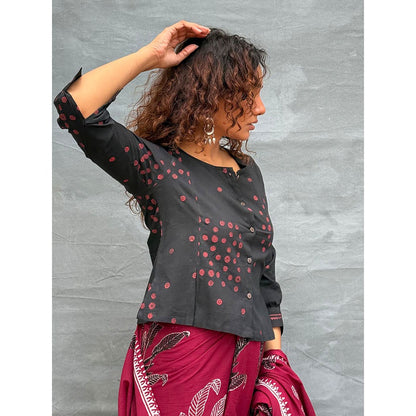 Chidiyaa Soil Fields Of Feathers Printed Cotton Shirt