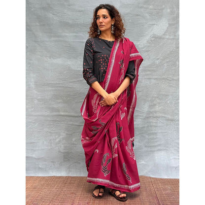 Chidiyaa Soil Fields Of Feathers Printed Cotton Shirt