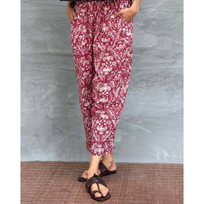 Chidiyaa Soil Cedar Skies Printed Cotton Pant