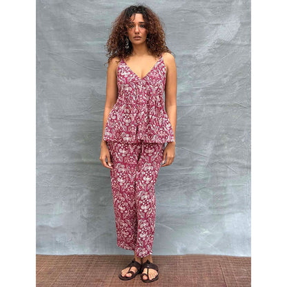 Chidiyaa Soil Cedar Skies Printed Cotton Pant