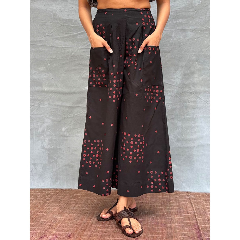 Chidiyaa Soil Firelight Glow Printed Cotton Palazzo