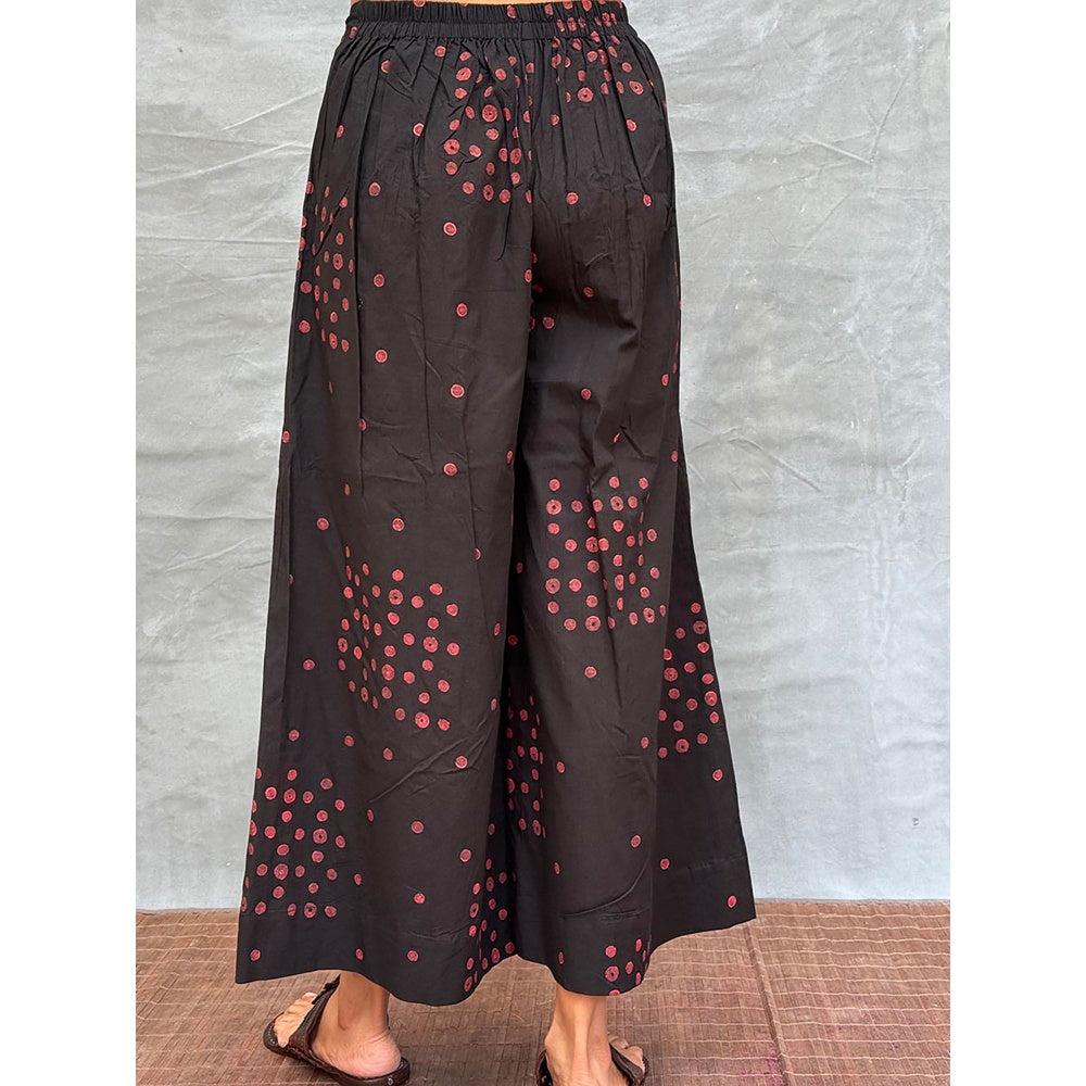 Chidiyaa Soil Firelight Glow Printed Cotton Palazzo