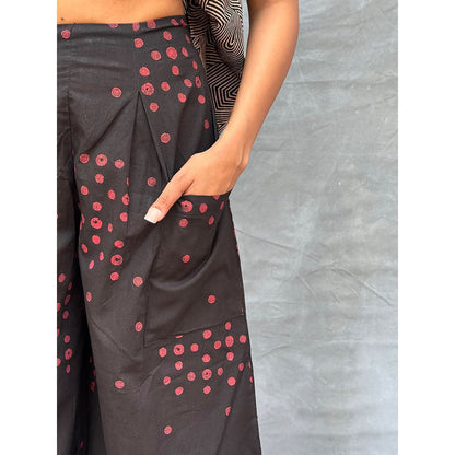 Chidiyaa Soil Firelight Glow Printed Cotton Palazzo