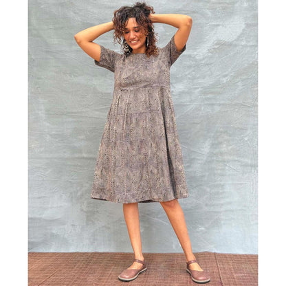 Chidiyaa Soil Threads Of Earth printed Cotton Dress
