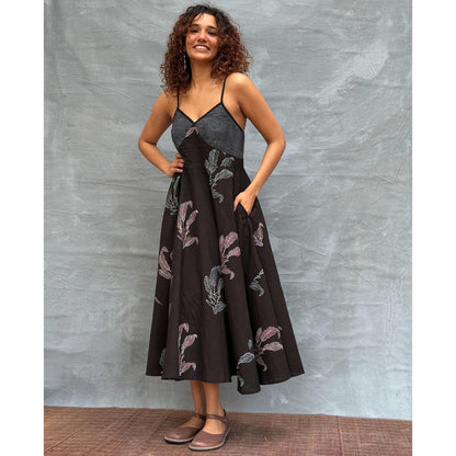 Chidiyaa Soil Wildflower Whispers printed Cotton Dress