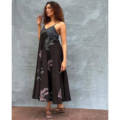 Chidiyaa Soil Wildflower Whispers printed Cotton Dress