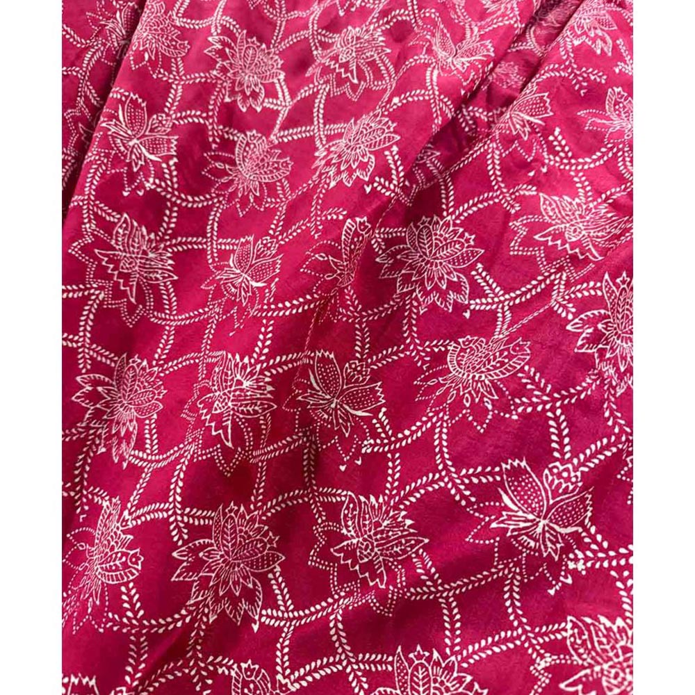 Chidiyaa Rang Barse Radha Block Print Dola Silk Saree