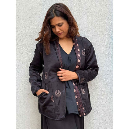 Chidiyaa Multi-Colour Sardi Ki Dhoop Moonchild Mashru Silk Reversible Jacket