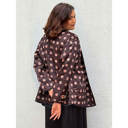 Chidiyaa Multi-Colour Sardi Ki Dhoop Moonchild Mashru Silk Reversible Jacket