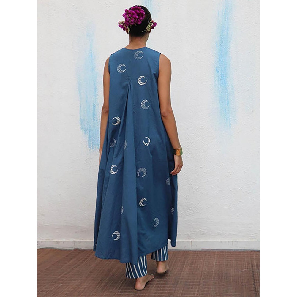 Chidiyaa Chandra Mallika Block Printed Cotton Kurta with Pant