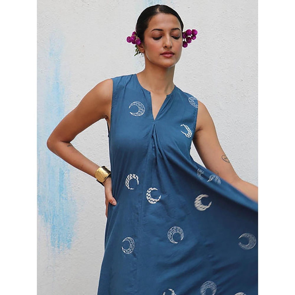 Chidiyaa Chandra Mallika Block Printed Cotton Kurta with Pant