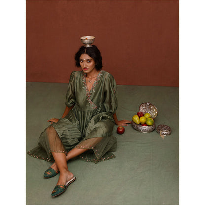 Chokhi Chorri Green Nisha Kurta (Set of 2)