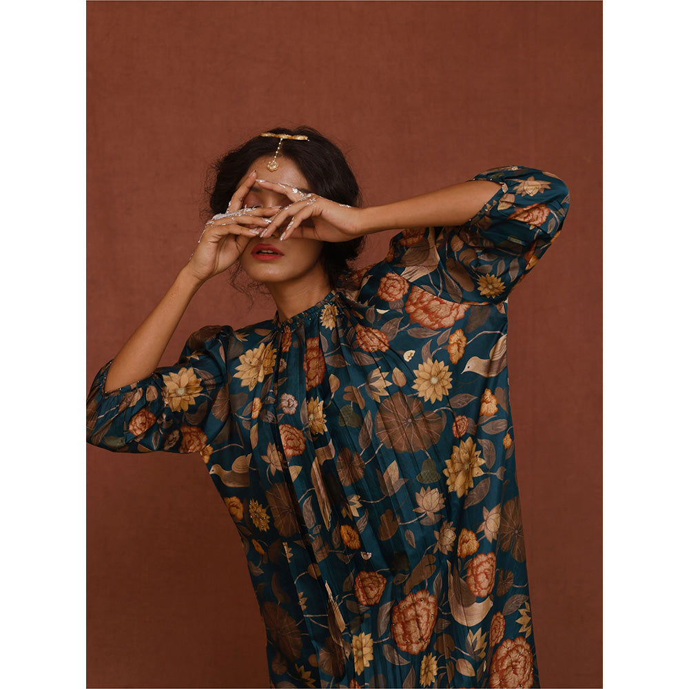 Chokhi Chorri Navy Blue Purnima Kurta (Set of 3)