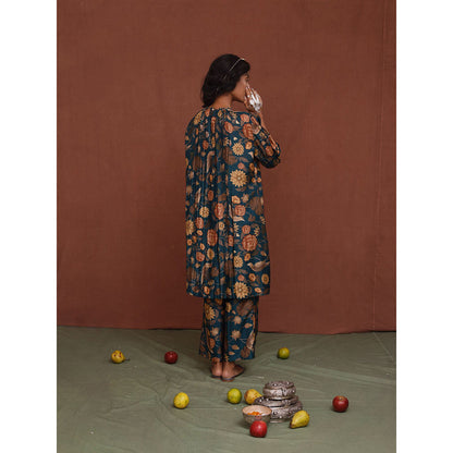 Chokhi Chorri Navy Blue Purnima Kurta (Set of 3)