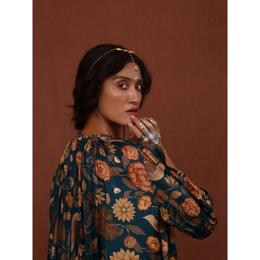 Chokhi Chorri Navy Blue Purnima Kurta (Set of 3)