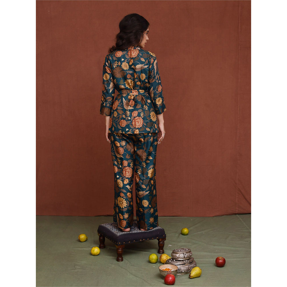 Chokhi Chorri Navy Blue Purnima Co-ord (Set of 3)