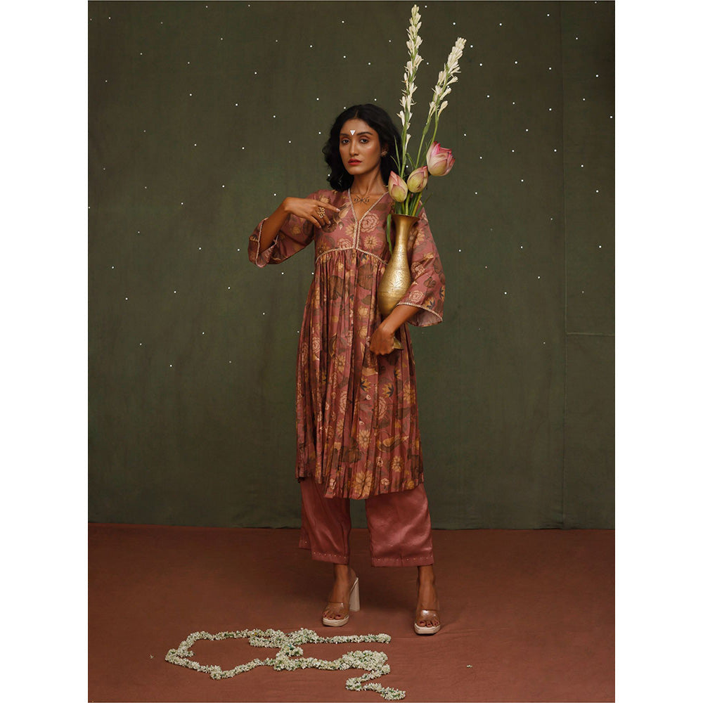 Chokhi Chorri Pink Nakshatra Kurta (Set of 2)