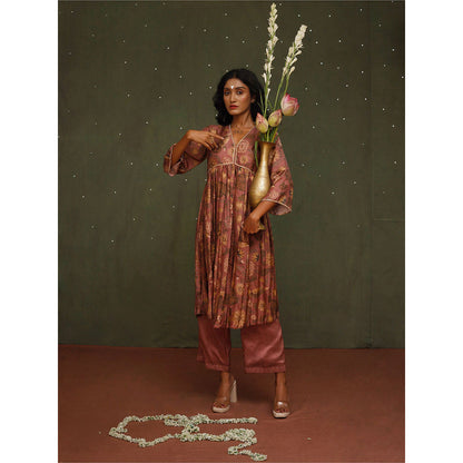 Chokhi Chorri Pink Nakshatra Kurta (Set of 2)