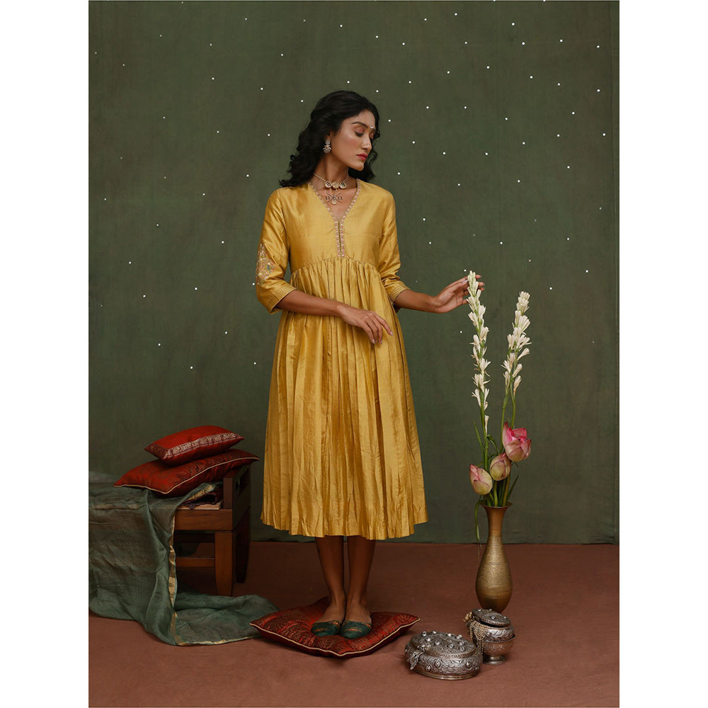 Chokhi Chorri Yellow Vidhu Midi Dress