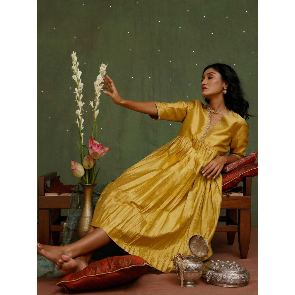 Chokhi Chorri Yellow Vidhu Midi Dress