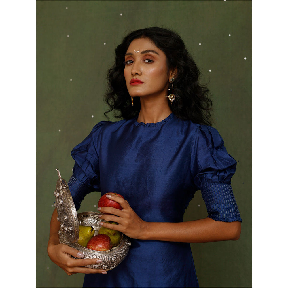 Chokhi Chorri Blue Amavasya Zari Woven Palazzo (Set of 2)