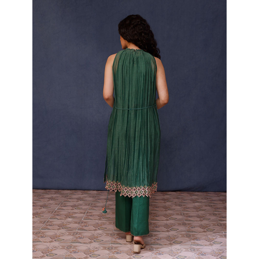 Chokhi Chorri Green Mona Kurta (Set of 3)