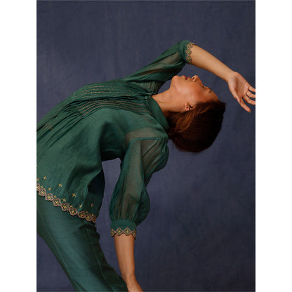 Chokhi Chorri Green Mona Shirt & Palazzo with Inner (Set of 3)