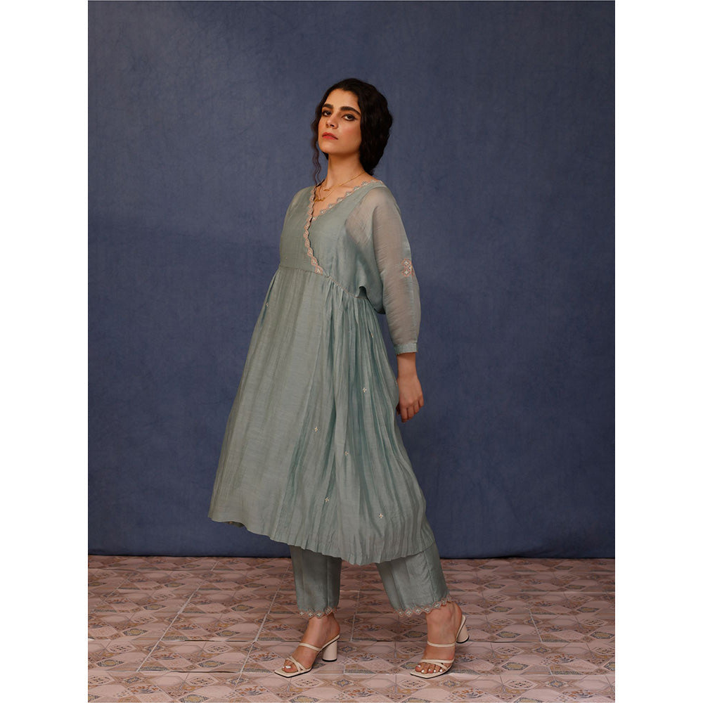 Chokhi Chorri Green Kyra Kurta (Set of 3)