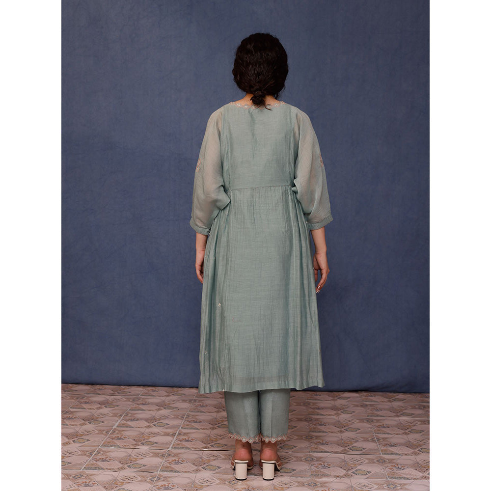 Chokhi Chorri Green Kyra Kurta (Set of 3)