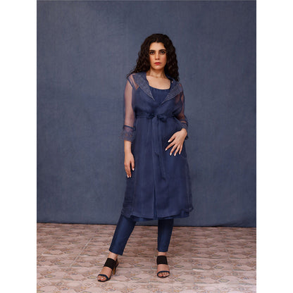 Chokhi Chorri Navy Blue Cyra Jacket (Set of 3)