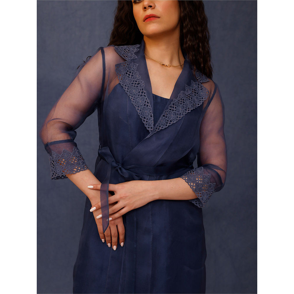 Chokhi Chorri Navy Blue Cyra Jacket (Set of 3)