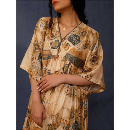 Chokhi Chorri Beige Arsha Midi Dress