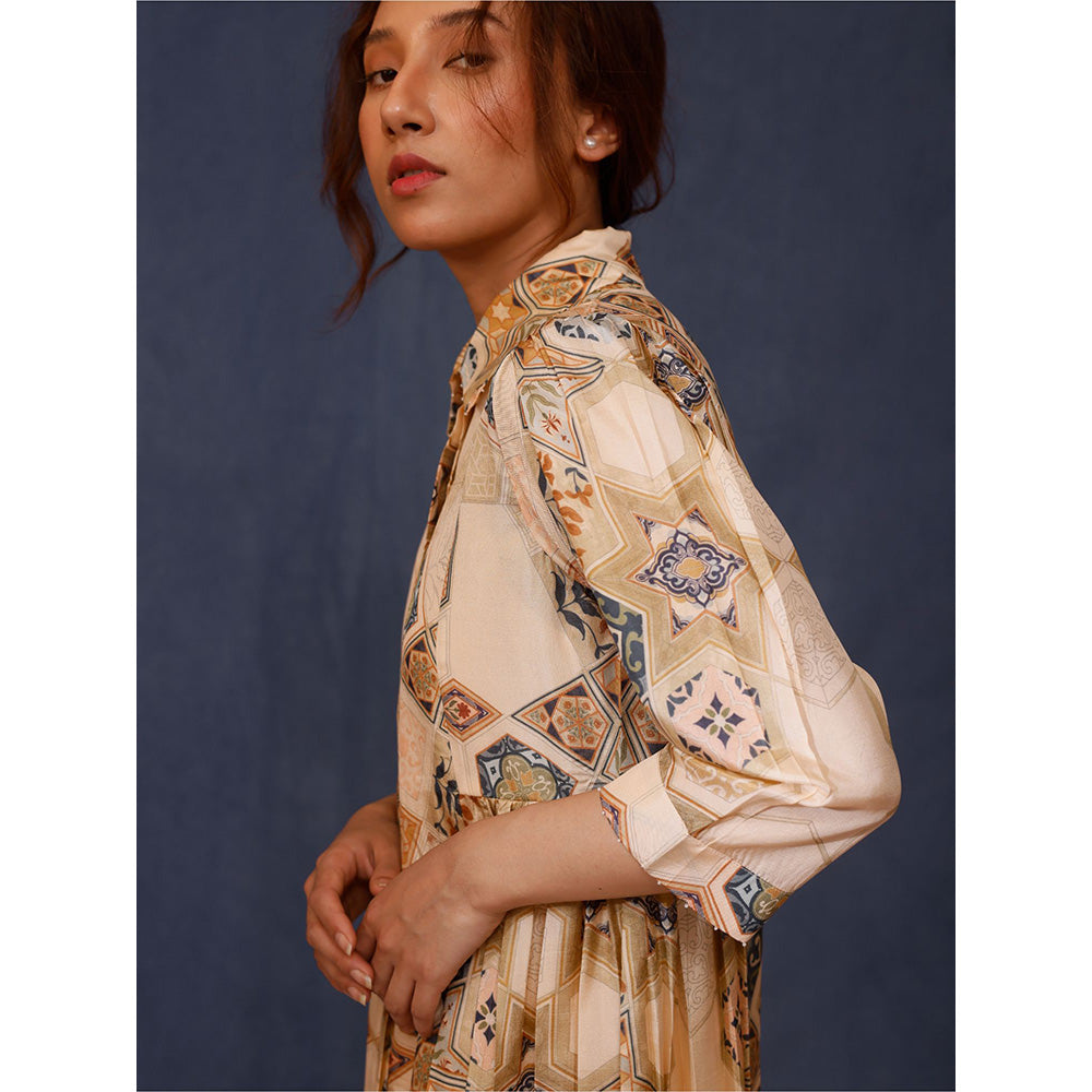 Chokhi Chorri Printed Hadis Dress with Inner (Set of 2)