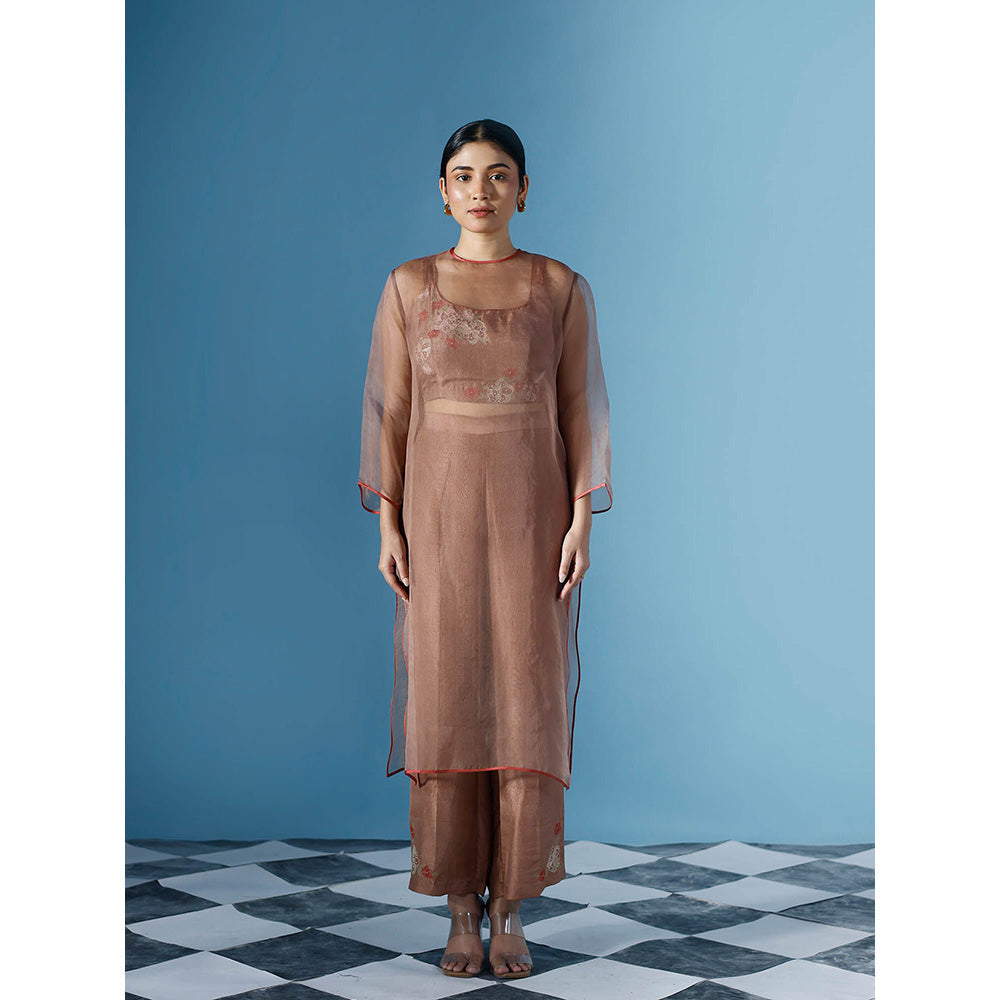 Chokhi Chorri Maria Kurta with Pant and Crop Top (Set of 3)