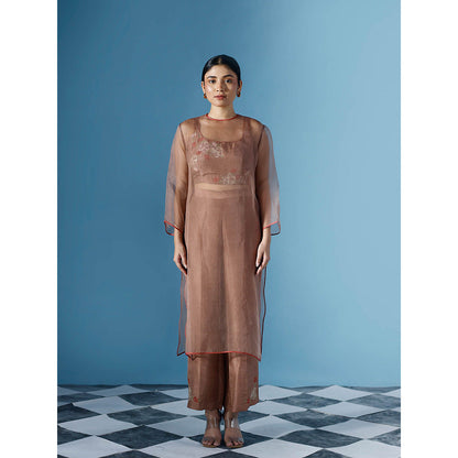 Chokhi Chorri Maria Kurta with Pant and Crop Top (Set of 3)