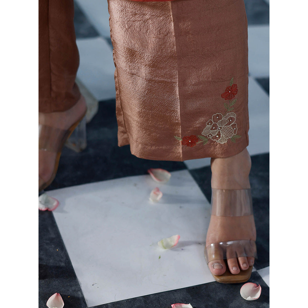 Chokhi Chorri Maria Kurta with Pant and Crop Top (Set of 3)