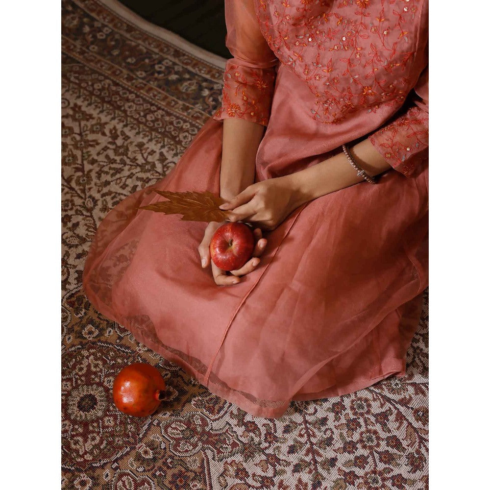 Chokhi Chorri Pink Kurta With Pant (Set of 2)