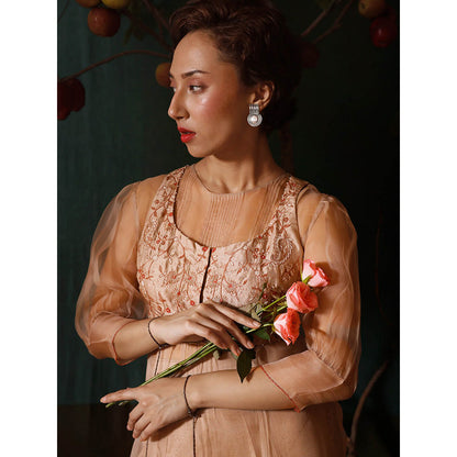 Chokhi Chorri Beige Kurta With Pant And Jacket (Set of 3)