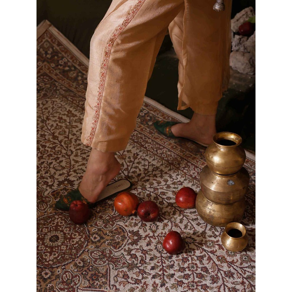 Chokhi Chorri Beige Kurta With Pant And Jacket (Set of 3)