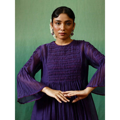 Chokhi Chorri Blue Kurta With Pant And Slip (Set of 3)