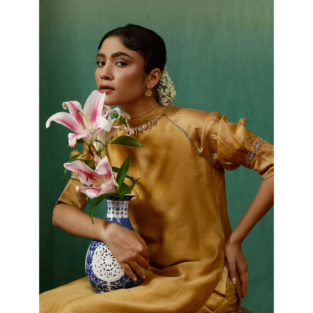 Chokhi Chorri Beige Kurta With Pant Coord (Set of 2)