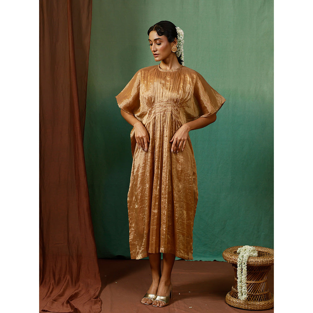 Chokhi Chorri Copper Dress With Slip (Set of 2)