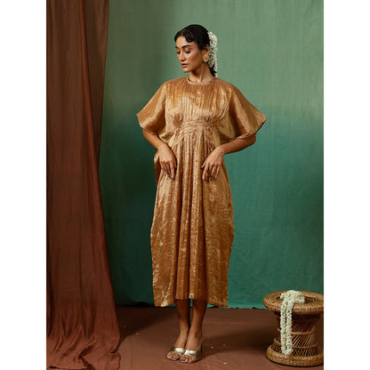 Chokhi Chorri Copper Dress With Slip (Set of 2)