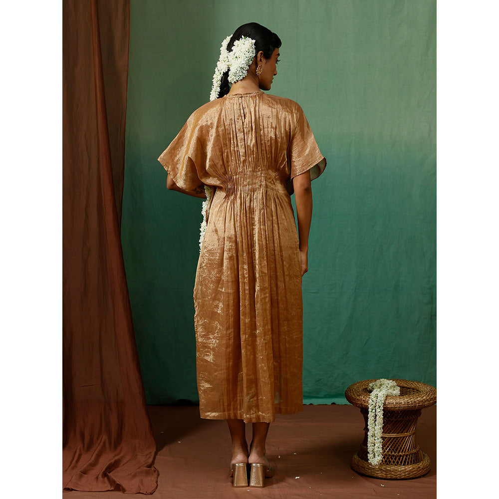 Chokhi Chorri Copper Dress With Slip (Set of 2)