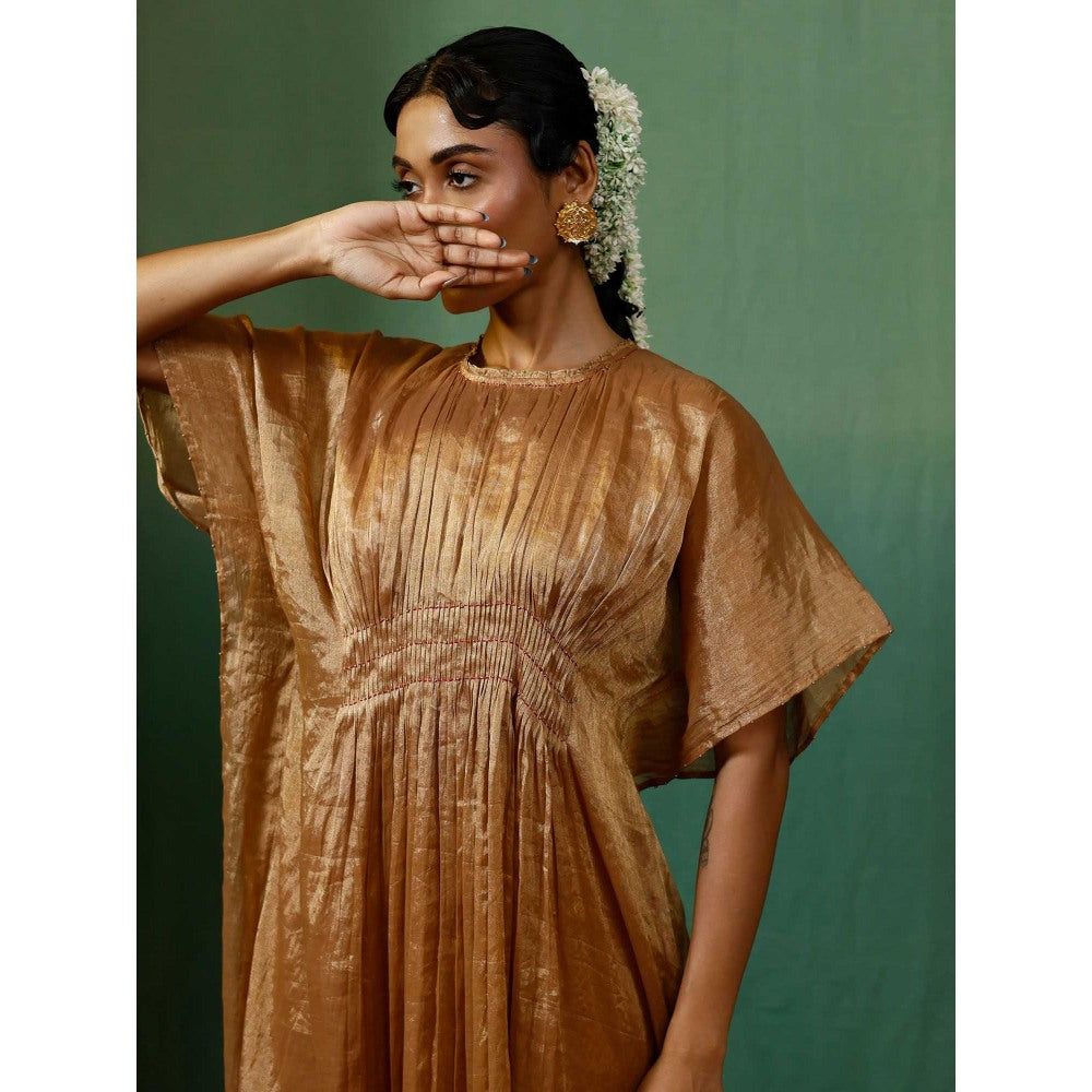 Chokhi Chorri Copper Dress With Slip (Set of 2)